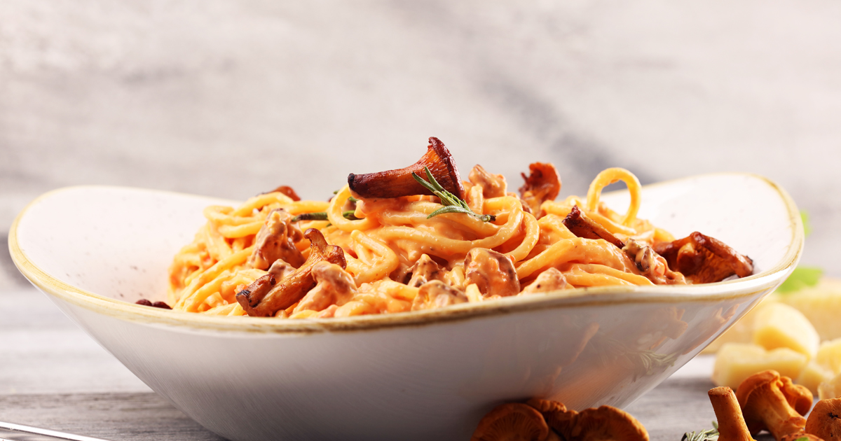 Krämig kantarellpasta med parmesan
